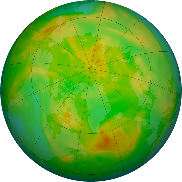 Arctic ozone map for 12 June 2013